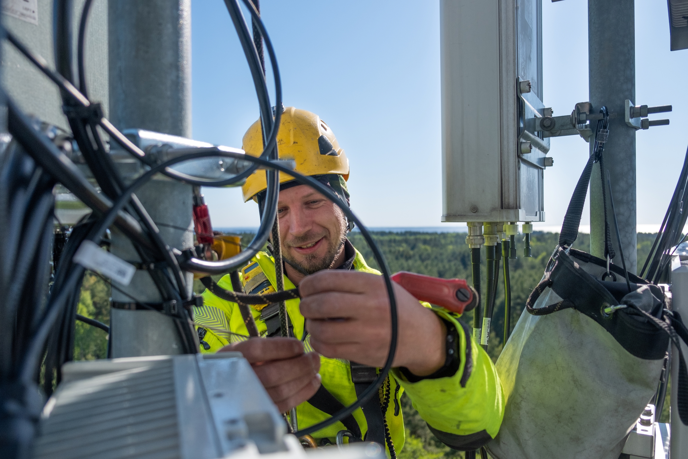 viktor working on antenna